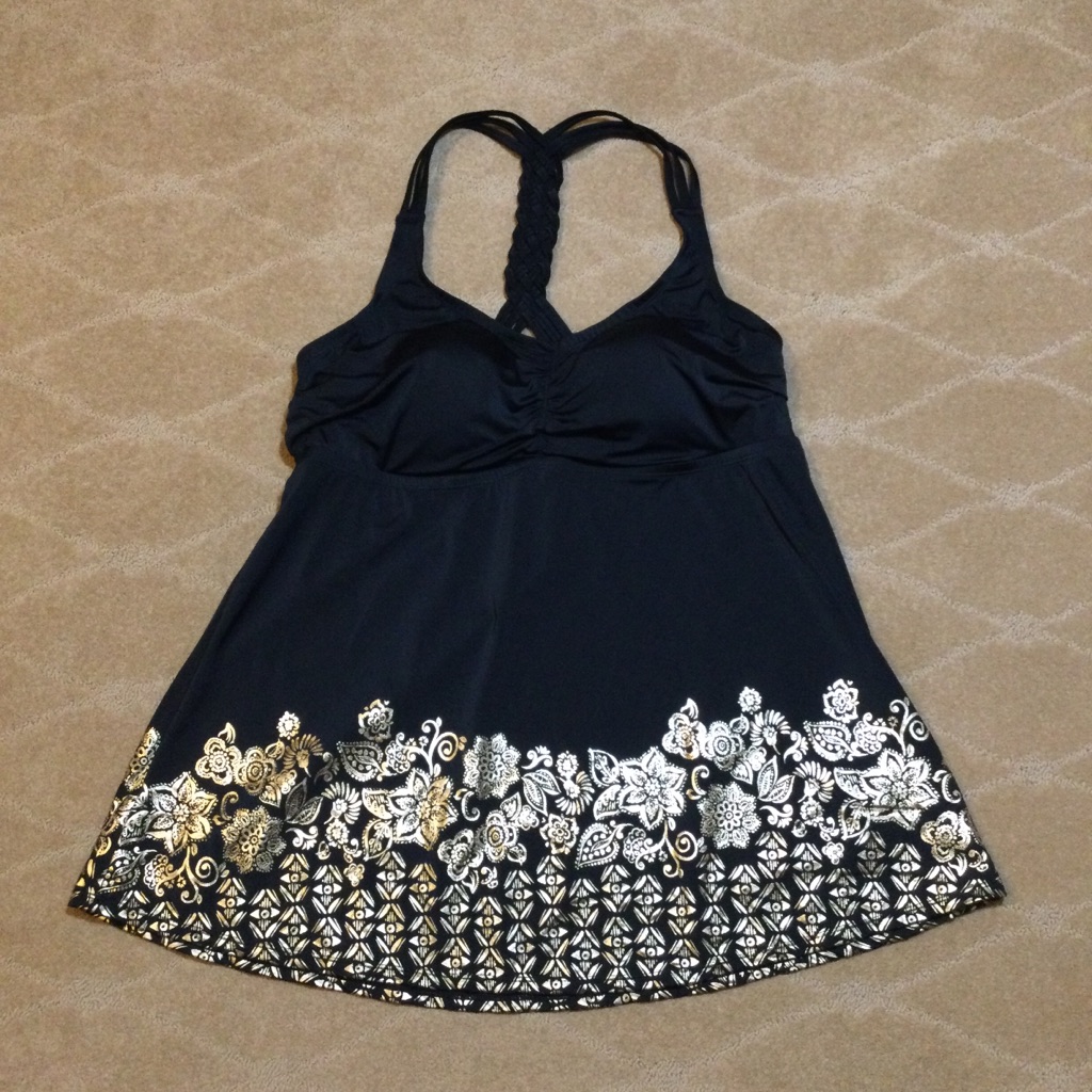 Swim 365 X Swimsuits For All Nwot Braided Back Tankini Top, 18